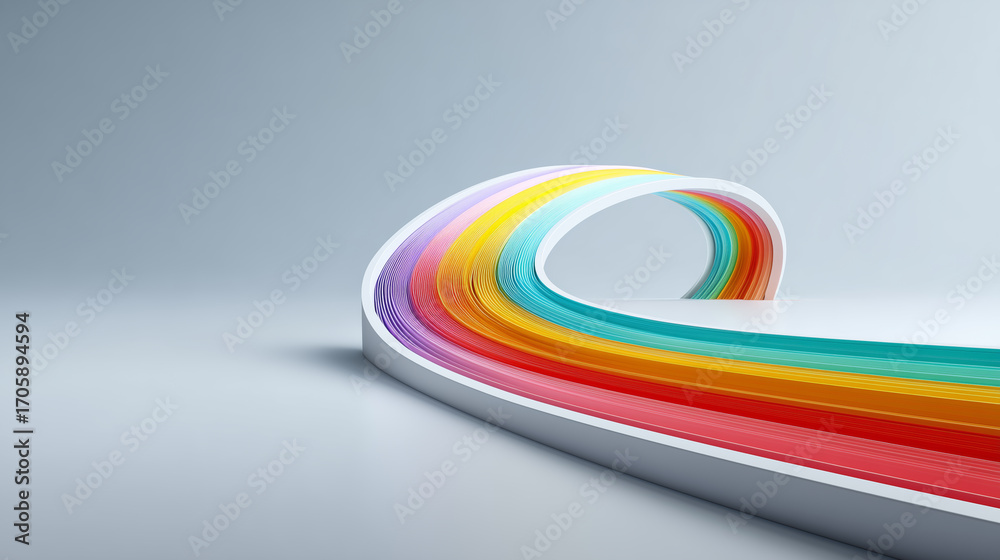 Fototapeta premium Colorful Curved Path 