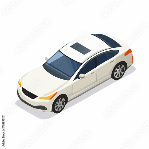 Isometric white sedan illustration, a simple graphic of a modern passenger vehicle isolated on a white background AIzaSyClPJ0XRC-nu8GkvNTzMe5e9SBIdu4I2DE