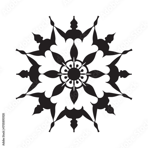 Mandala With Dancing Figures Decorative Art