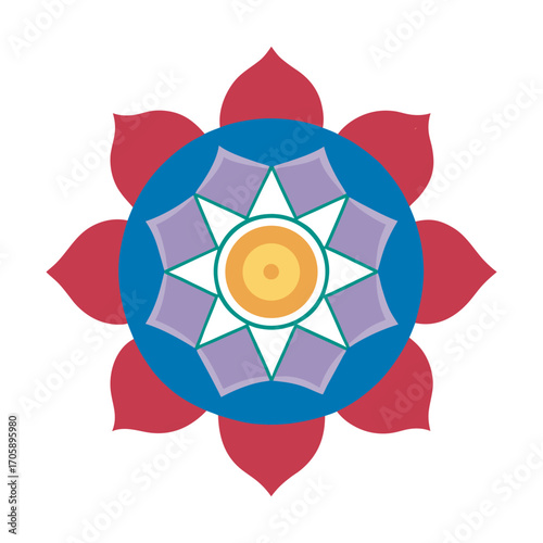 Mandala With Chakra Symbols Spiritual Design