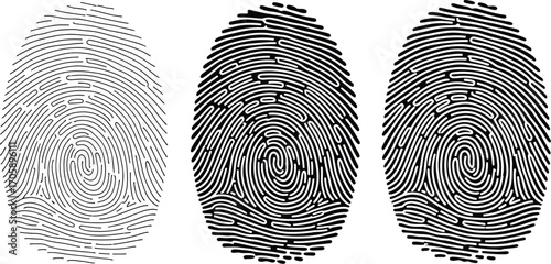 Fingerprint identification security access unique pattern scan