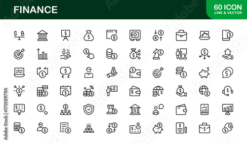 Economy and Trade Essentials – Professional Line Icon Set Featuring Minimal, Modern, Editable Outline Graphics for Financial and Global Business Themes