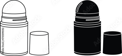 Roll on deodorant bottle vector illustration design template