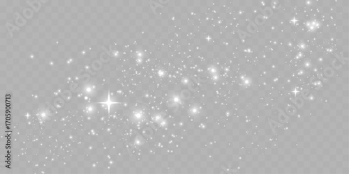 Magical glowing bokeh lights with sparkles on soft blurred background. Elegant dreamy festive atmosphere.