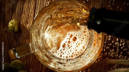Pouring Beer into Pint Glas...