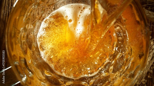 Pouring Beer into Pint Glas...
