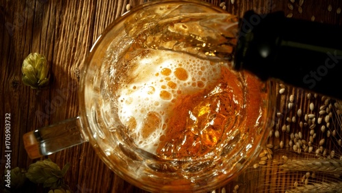 Pouring Beer into Pint Glas...
