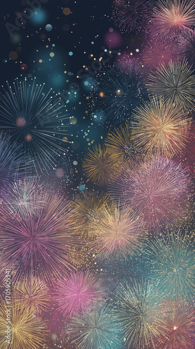 fireworks in the night sky