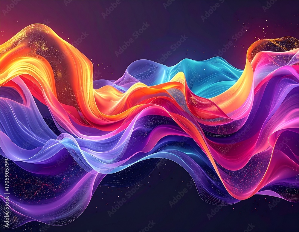 Obraz premium abstract, liquid-style digital illustration of flowing, 