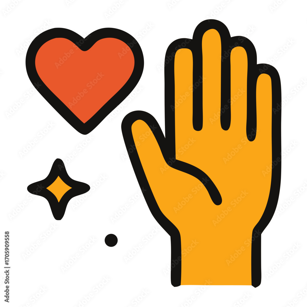 Obraz premium National pride uk evokes hand offering sparkling heart representing love for country. Suitable for patriotic designs, national celebrations, uk themes.