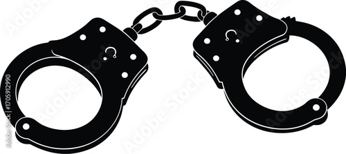Handcuffs vector illustration scalable eps graphic for law enforcement and justice concepts