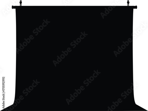 Scalable vector graphic of a photography backdrop stand setup for studio shoots