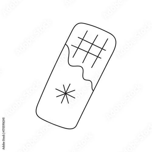 Chocolate doodle vector illustration