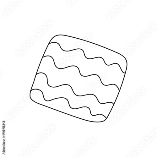 Doodle illustration of pillow in vector