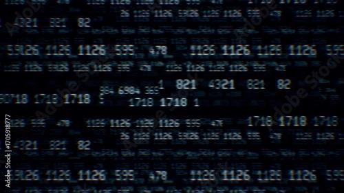 Digital coding calculation background ,Computer Screen blue display. 