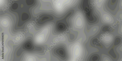 Abstract topographic map illustration representing elevation contours and terrain variations in shades of gray