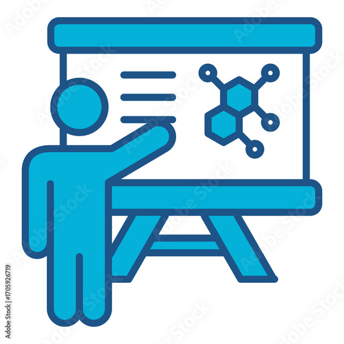 Chemistry Class Icon Set With Multiple Styles. Vector Illustration