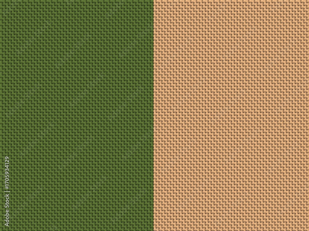 Fototapeta premium Woven pattern with green and tan color.