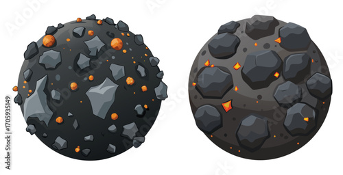 Volcanic soil rich with fine ash particles and dark fertile texture Vector art design
