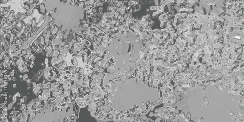Abstract grayscale texture depicting bubbles and organic shapes for background design or decorative use