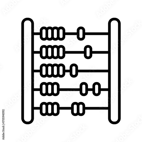 abacus icon on white background
