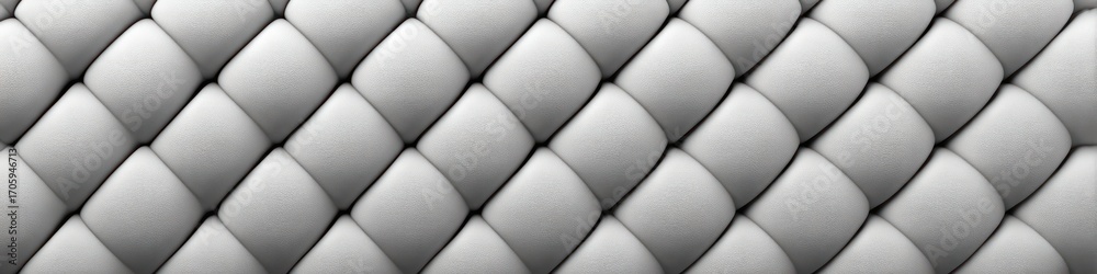 Obraz premium Textured, abstract surface with repeating diamond shapes, arranged diagonally, showing light and shadow play in a monochromatic gray and white scheme