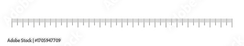 Ruler scale 20cm without numbers. Template of measuring chart with 200 mm. Length measurement height, distance, math.