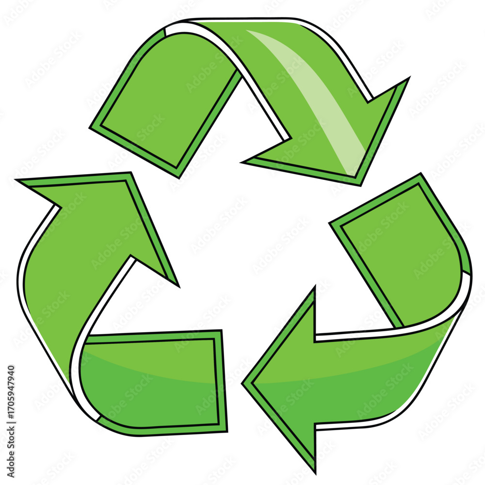 Obraz premium green recycle symbol