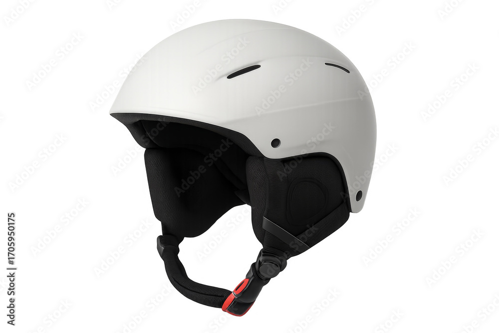 Fototapeta premium White ski helmet isolated on transparent background