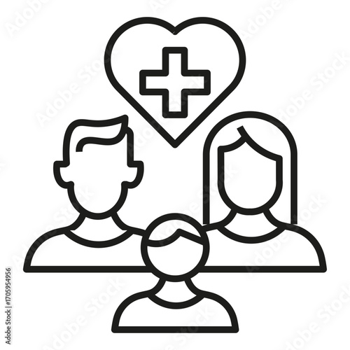 family healthcare vector icon