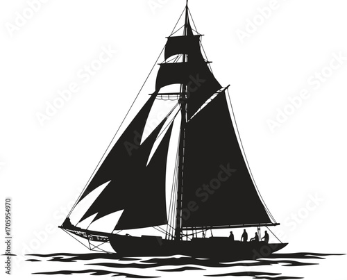 silhouette of a sailing ship