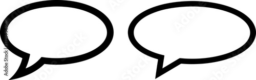 Two empty speech bubbles side by side