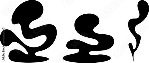Abstract organic shapes in black and white