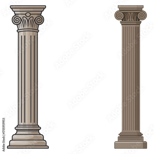 classic column isolated on white