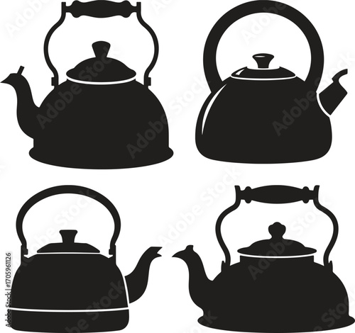 teapot isolated silhouette