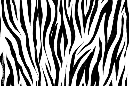 zebra seamless pattern. black and white stripped background. abstract organic pattern. vector background for fabric design, wrapping paper, textile and wallpaper.