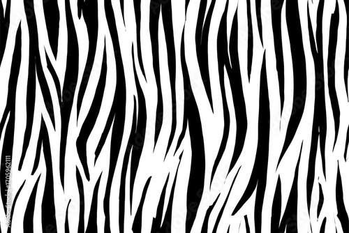 zebra seamless pattern. black and white stripped background. abstract organic pattern. vector background for fabric design, wrapping paper, textile and wallpaper.