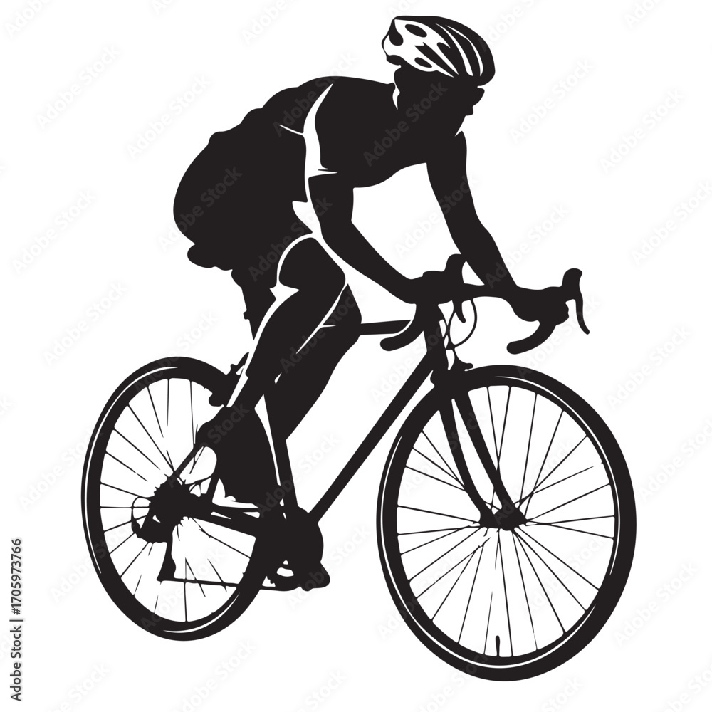 Naklejka premium Mountain Biking Silhouette Pack | Extreme Cycling Vector Set