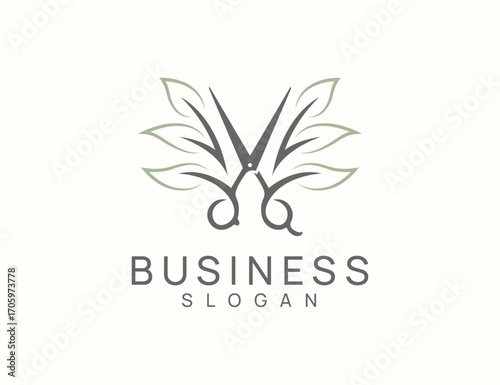 Beauty hair salon logo vector