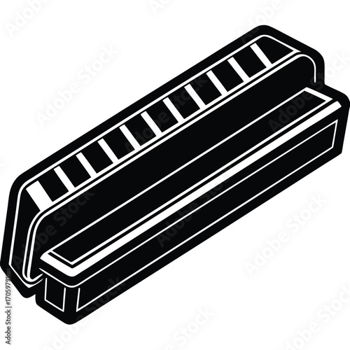 harmonica vector icon