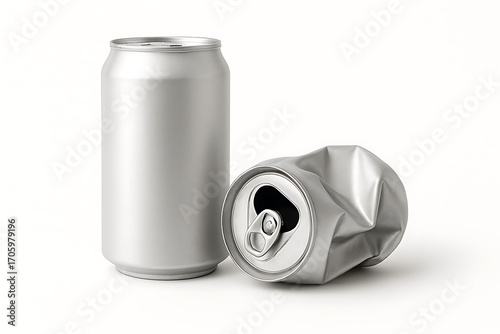 aluminum can isolated on white
