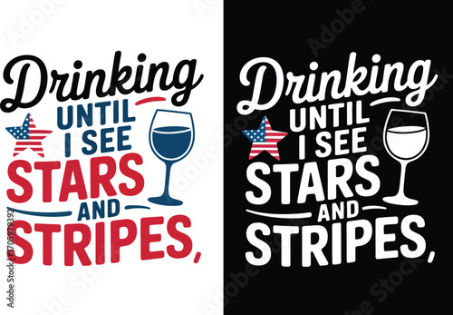 Celebrate Independence Day with festive drinks and patriotic symbols.