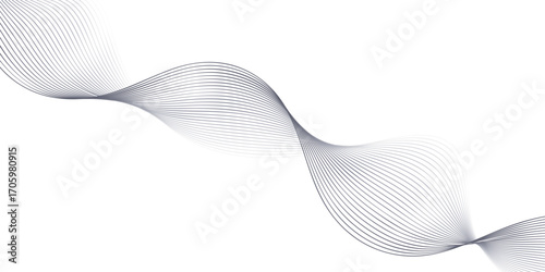Abstract wavy black lines create a dynamic. modern background illustration with a flowing . curve pattern and gradient light effects. blend vector background. 