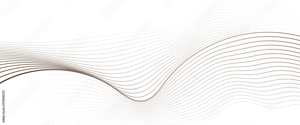 Fototapeta premium Vector abstract line wave curve lines composition