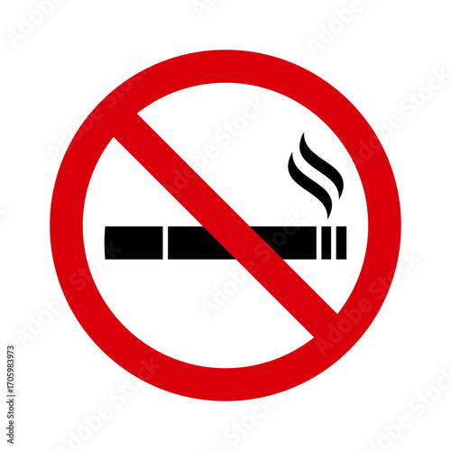 Minimalist no smoking signs vector illustration