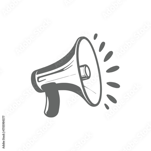 Megaphone Icon Silhouette Design Illustration