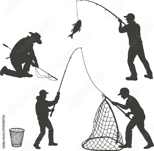 Man Fishing in the Sea