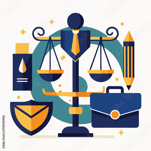 Minimalist law firm branding design with professional geometric elements and clean typography