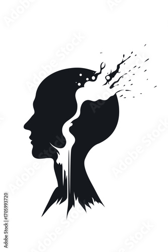 Chaos, subconscious, Manipulation, Mind, thoughts, head, hand, manipulator, narcissist, psychology, success, artwork, vector