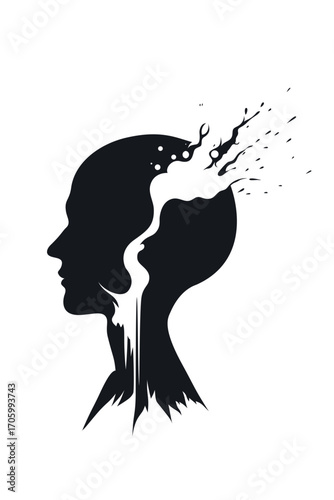 Chaos, subconscious, Manipulation, Mind, thoughts, head, hand, manipulator, narcissist, psychology, success, artwork, vector
